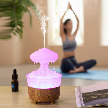 Regen Wolk Nachtlamp - Humidifier met Regenwater Druppel Geluid - 7 Kleur Led Licht - Essential Oil Diffuser Aromatherapie