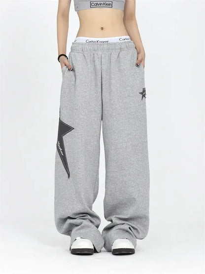 Dames - Joggingsbroek - Oversized - Grijs