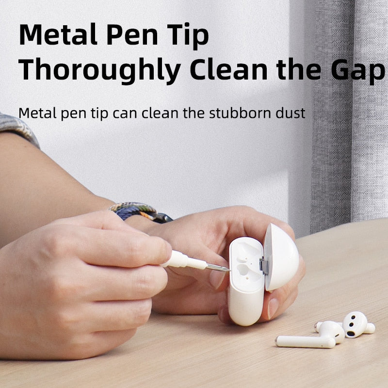 Hagbis AirPods Schoonmaak Toolkit - Wit - Metalen Pen Tip